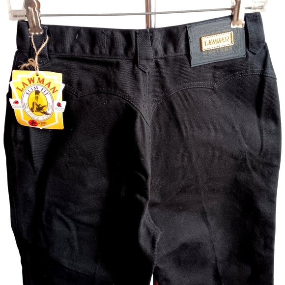 New Vintage Women's Cowgirl Jeans Lawman Slim Fit Black Bootcut Size 11 28x36 - Picture 1 of 7